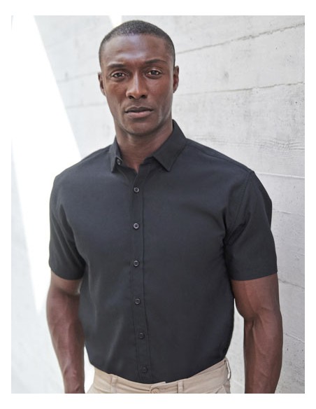 HEN-H588-Mens Short Sleeved Cotton Feel Coolplus® Shirt 2